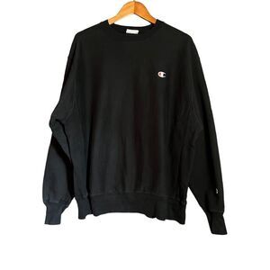 Champion black reverse weave crew neck sweater